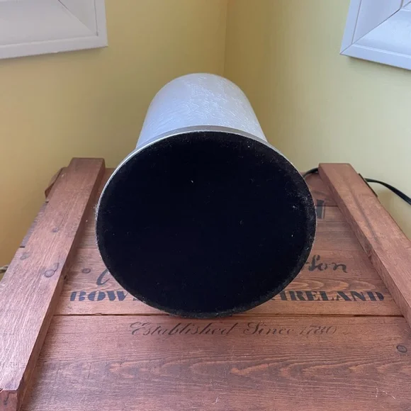 Like New Uberhaus 3 Way Dimmable Touch Table Lamp Crackled Glass Brushed Nickel - Picture 4 of 8